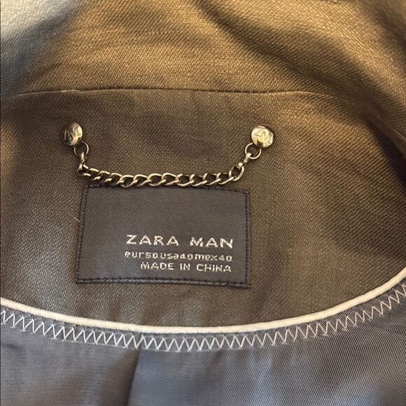 Men's Olive Green Military Safari Utility Jacket - Picture 12 of 13